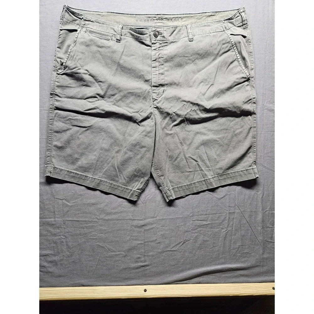 American Eagle Next Level Flex Shorts Mens 48 Olive Green Khaki Chino Flat Front